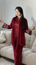 ⁦Ensemble manche broderie⁩ - الصورة ⁦3⁩